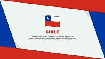 Chile Flagge abstrakt Hintergrund Design Vorlage. Chile Unabhängigkeit Tag Banner Karikatur Vektor Illustration. Chile Unabhängigkeit Tag