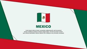 mexico flagga abstrakt bakgrund design mall. mexico oberoende dag baner tecknad serie vektor illustration. mexico oberoende dag