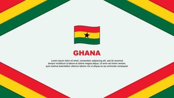 Ghana Flagge abstrakt Hintergrund Design Vorlage. Ghana Unabhängigkeit Tag Banner Karikatur Vektor Illustration. Ghana Illustration