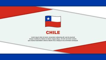 Chile Flagge abstrakt Hintergrund Design Vorlage. Chile Unabhängigkeit Tag Banner Karikatur Vektor Illustration. Chile Vektor