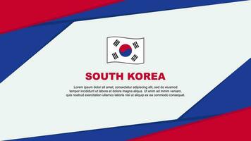 Süd Korea Flagge abstrakt Hintergrund Design Vorlage. Süd Korea Unabhängigkeit Tag Banner Karikatur Vektor Illustration. Süd Korea