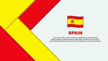 Spanien flagga abstrakt bakgrund design mall. Spanien oberoende dag baner tecknad serie vektor illustration. Spanien illustration