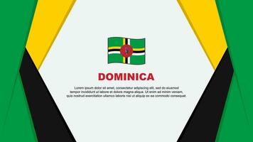 dominica flagga abstrakt bakgrund design mall. dominica oberoende dag baner tecknad serie vektor illustration. dominica bakgrund