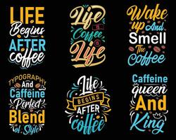 typografi kaffe t-shirt design, kaffe tee vektor