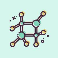 Symbol Nano Technologie. verbunden zu Biochemie Symbol. mb Stil. einfach Design editierbar. einfach Illustration vektor