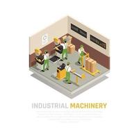 isometrische zusammensetzung vektorillustration der industriemaschinen vektor