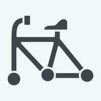 Symbol Rahmen verbunden zu Fahrrad Symbol. Glyphe Stil. einfach Design editierbar. einfach Illustration vektor