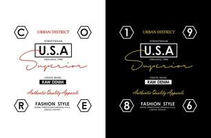 USA denim typografi design 0... vektor