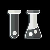 ikon testa rör. relaterad till biokemi symbol. glansig stil. enkel design redigerbar. enkel illustration vektor