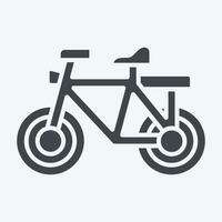 Symbol Fahrrad verbunden zu Fahrrad Symbol. Glyphe Stil. einfach Design editierbar. einfach Illustration vektor