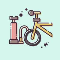 ikon luft pump relaterad till cykel symbol. mbe stil. enkel design redigerbar. enkel illustration vektor