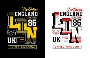 ldn England typografi design, för skriva ut på t shirts etc. vektor