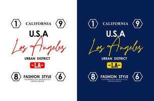 USA los angeles typografi, för skriva ut på t shirts etc. vektor