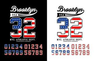 brooklyn USA typografi design, för skriva ut på t shirts etc. vektor