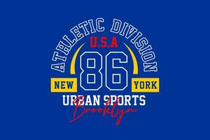 urban sporter Brooklyn, för skriva ut på t shirts etc. vektor