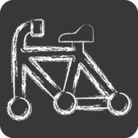 Symbol Rahmen verbunden zu Fahrrad Symbol. Kreide Stil. einfach Design editierbar. einfach Illustration vektor