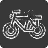 Symbol Fahrrad verbunden zu Fahrrad Symbol. Kreide Stil. einfach Design editierbar. einfach Illustration vektor