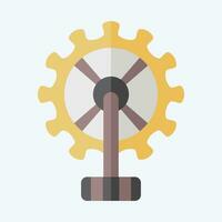 ikon redskap hjul relaterad till cykel symbol. platt stil. enkel design redigerbar. enkel illustration vektor