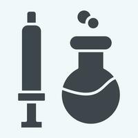 ikon kemisk sprutor. relaterad till biokemi symbol. glyf stil. enkel design redigerbar. enkel illustration vektor