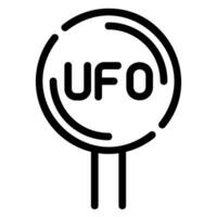 ufo linje ikon vektor