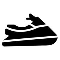 Symbol für Jet-Ski-Glyphe vektor