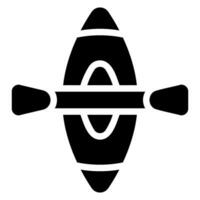 Kajak-Glyphe-Symbol vektor