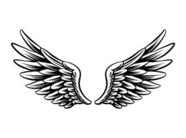 Illustration von Vogelflügeln für Branding-Element
