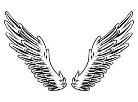 illustration av fågelvingar för märkeselement vektor