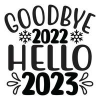 Auf Wiedersehen 2022 Hallo 2023 vektor