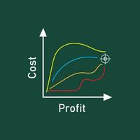 Quadrant Konzept Diagramm Logo Illustration vektor