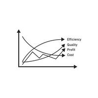 Quadrant Konzept Diagramm Logo Illustration vektor