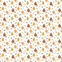 nahtlos Muster mit Herbst Blätter und Bäume. Farbe eben Vektor Illustration.