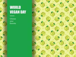 Welt vegan Tag Gesundheit Gemüse Diät Grün Vitamin Vektor Zutat Essen November Markt Kräuter-