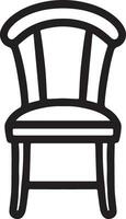 modern stol design för eleganta Hem interiör - möbel översikt ikon vektor