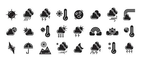 Wetter von Glyphe Symbol Stil vektor