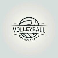 einfach Logo von Volleyball Symbol Design, Illustration Vektor von Volleyball Meisterschaft