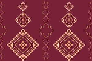 einheimisch Ikat Stoff.aztekisch geometisch Kunst Ornament Design zum Teppich, Tapete, Kleidung, Verpackung, Textil.Damast Stil Muster zum Textil- und Dekoration.nahtlos Muster im Stamm. vektor