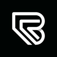 brev rb linje modern enkel logotyp design mall, lämplig för din företag vektor