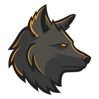 Wolf Kopf Maskottchen Design Vektor Logo