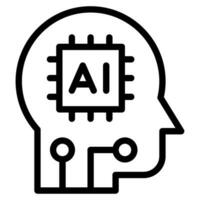 ai und Mensch Interaktion Symbol vektor