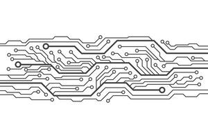 abstrakt futuristisch Schaltkreis Tafel Technologie Hintergrund. Schaltkreis Tafel mit verschiedene Technologie Elemente. vektor