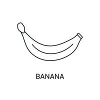 Banane Linie Symbol im Vektor, tropisch Obst Illustration vektor