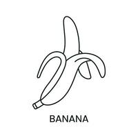 Banane Linie Symbol im Vektor, tropisch Obst Illustration vektor