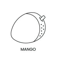 mango linje ikon i vektor, frukt illustration vektor
