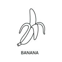 Banane Linie Symbol im Vektor, tropisch Obst Illustration vektor