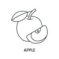 Apfel Linie Symbol im Vektor, Obst Illustration. vektor