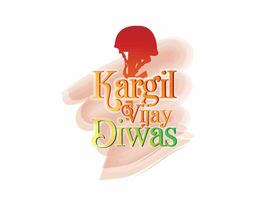 kargil vijay diwas. Menschen erinnern und feiern Sieg Tag von indisch Heer vektor