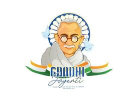 Lycklig gandhi jayanti vektor illustration design