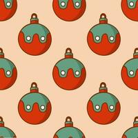 Weihnachten Flitter Ball Ornament Muster Hintergrund. Sozial Medien Post. Weihnachten Dekoration Vektor Illustration.