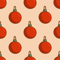 Weihnachten Flitter Ball Ornament Muster Hintergrund. Sozial Medien Post. Weihnachten Dekoration Vektor Illustration.